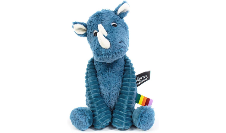 Les Deglingos Grosbisou the Rhino Plush Toy - Blue