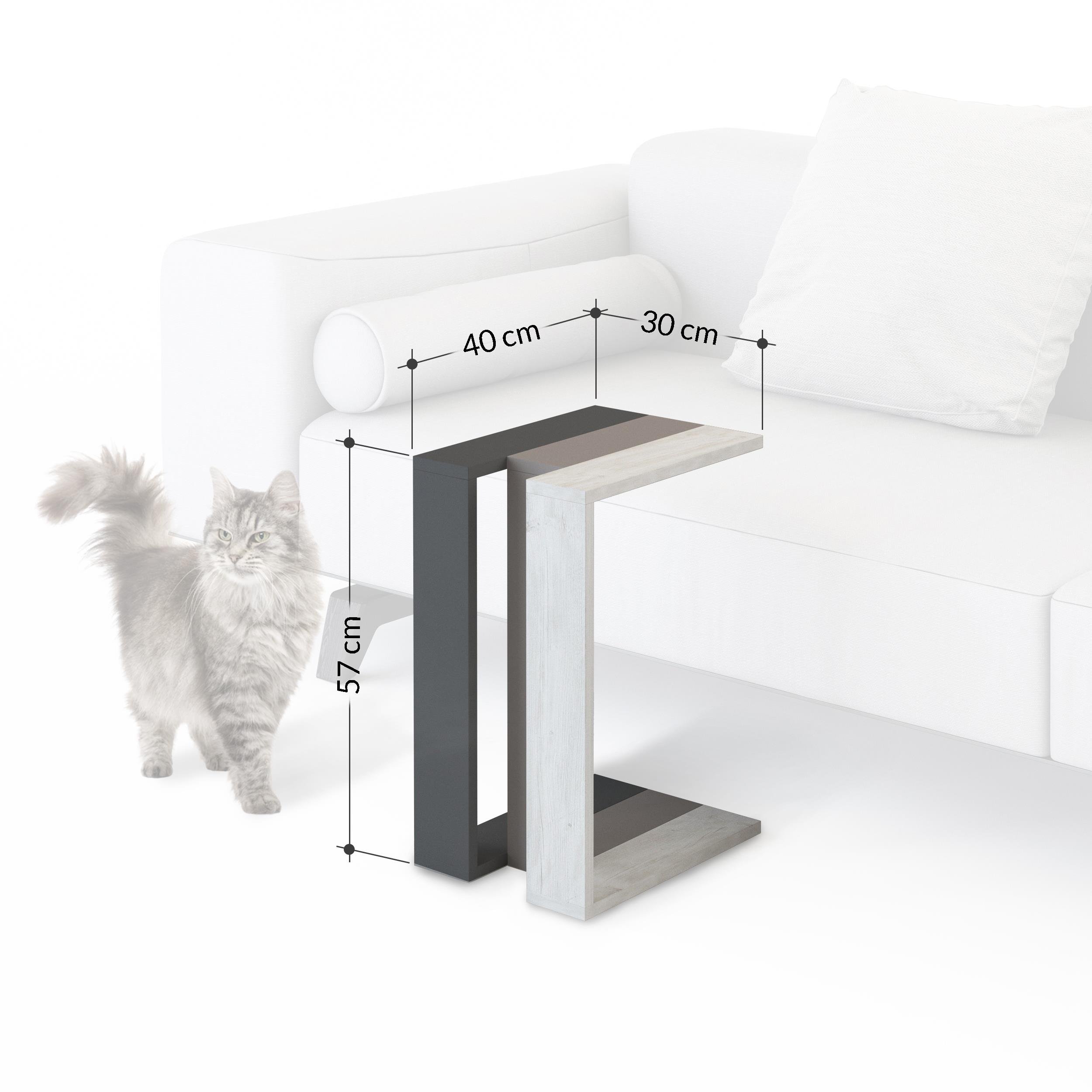 Decortie Muju Melamine Particleboard Side Table - Mocha - Image 4