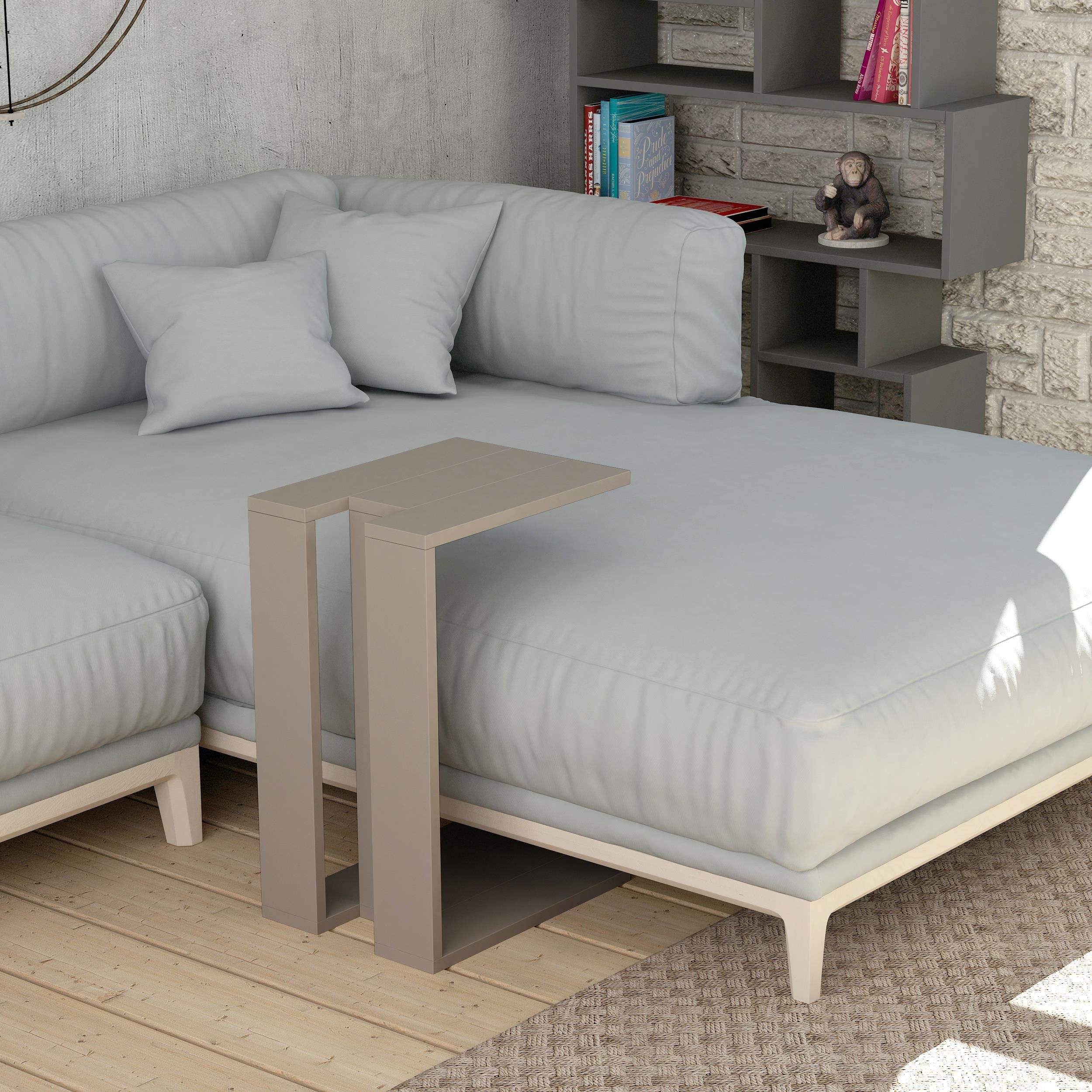 Decortie Muju Melamine Particleboard Side Table - Mocha - Image 1