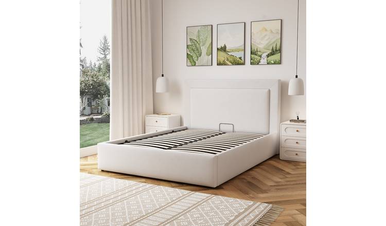 Artemis Home Weston Fabric 150cm King Ottoman Bed with Storage - Beige