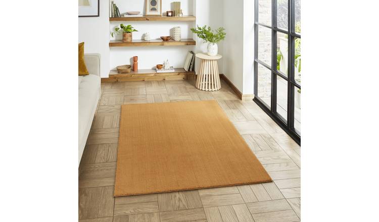 Mega Flooring Brown Shaggy Plain Rug - 60 x 120cm