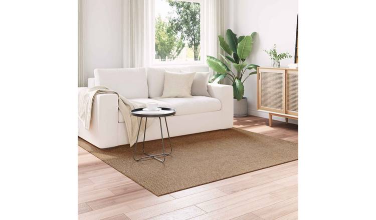 Walplus Agira Polyester Square Area Rug - Natural - 120 x 120 cm