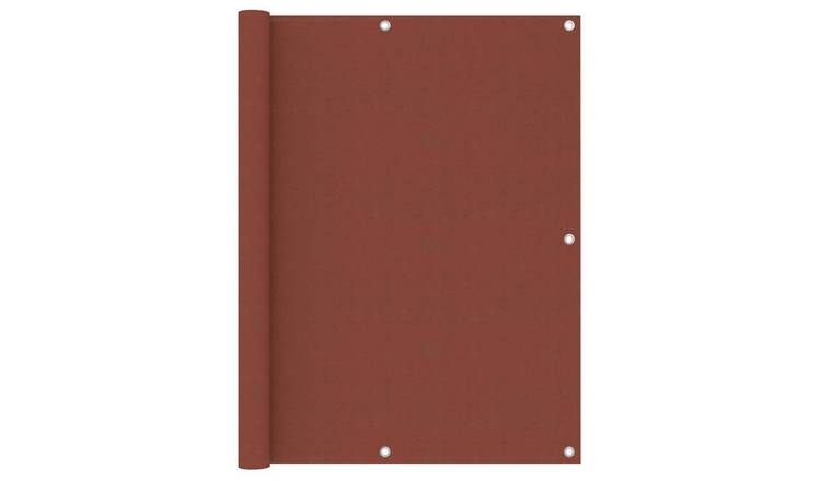 Walplus Polyester Oxford Balcony Screen - Terracotta - 120 x 500 cm