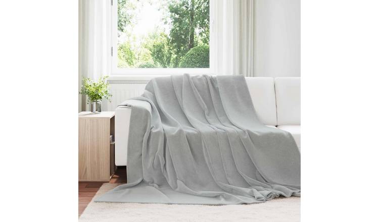Walplus Fleece Throw Blanket - Grey - 270 x 240 cm