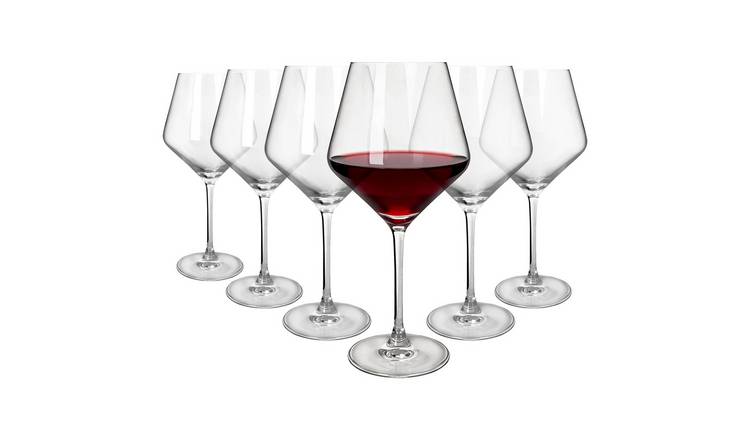Argon Tableware Soho Crystal Red Wine Glasses -  Pack of 6 - 680ml