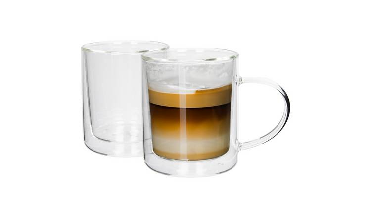 Rink Drink Double-Walled Glass Mugs Set - 360ml - Pack of 2