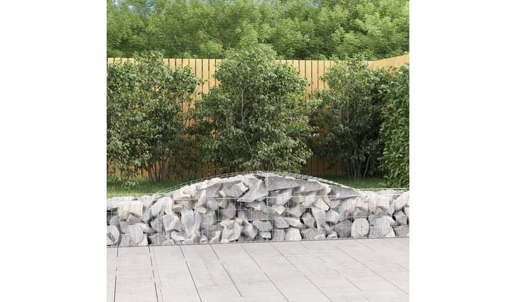 Walplus Galvanised Iron Gabion Basket - Silver 400 x 50 x 40/ V2 - 60 cm