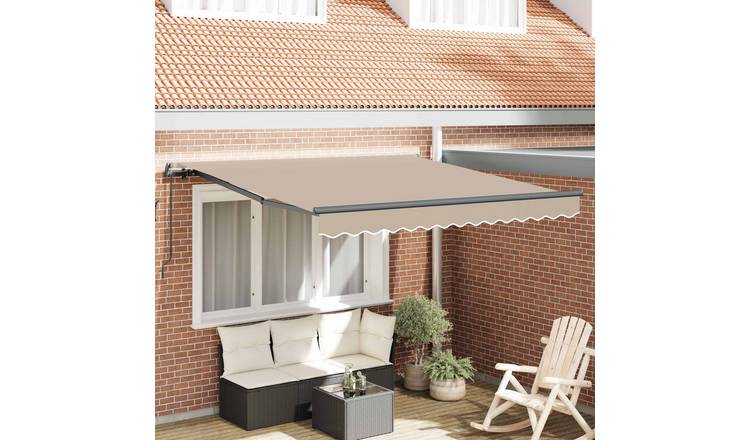 Walplus Aluminium Retractable Awning - Beige - 300 x 250 cm