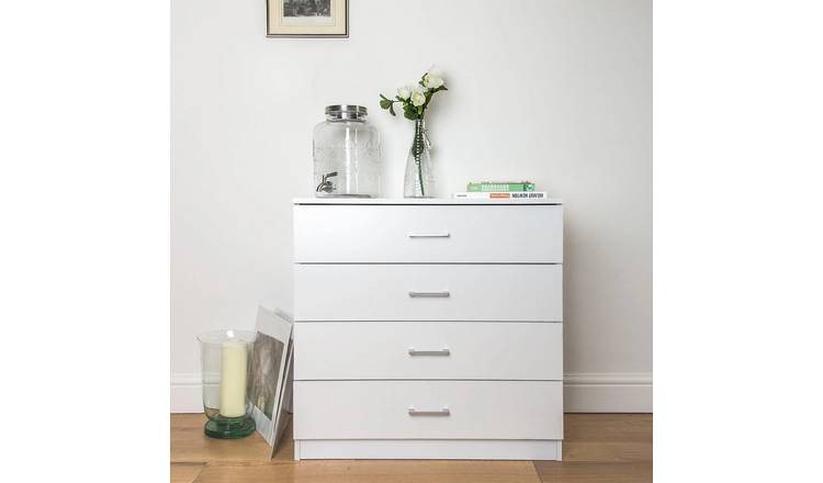 Home Treats Chest of 4 Drawers - White