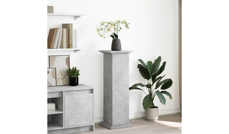 Walplus Engineered Wood Display Stand - Concrete Grey - 31 x 30 x 90 cm