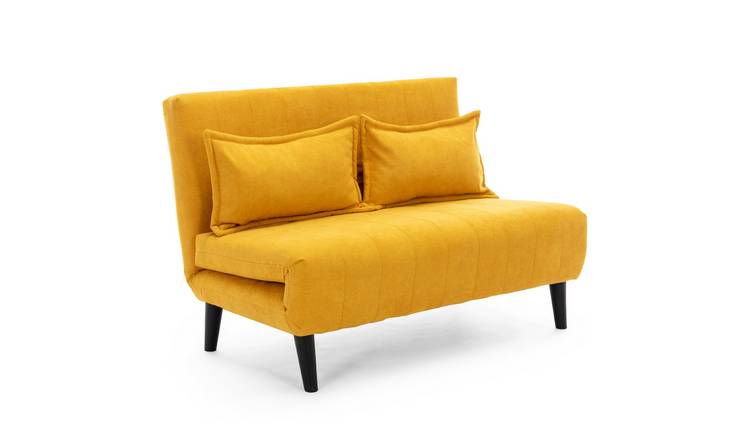 Furniture Online Harper 2 Seater Folding Clic Clac Fabric Lounge Futon Sofa Bed