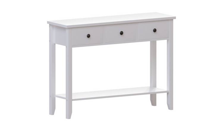 Vida Designs Windsor 3 Drawer Console Table - White