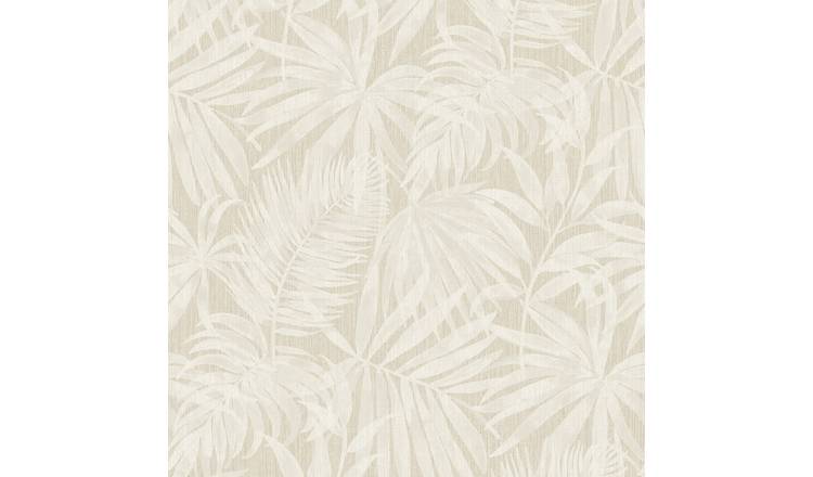 Grandeco Boutique Tropical Palm Leaf PVC-free Eco Wallpaper - Taupe