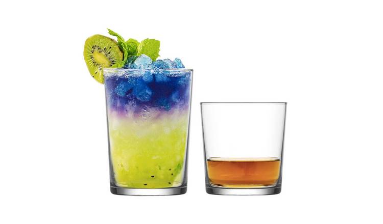 LAV 12 Piece Bodega Glassware Set - Clear