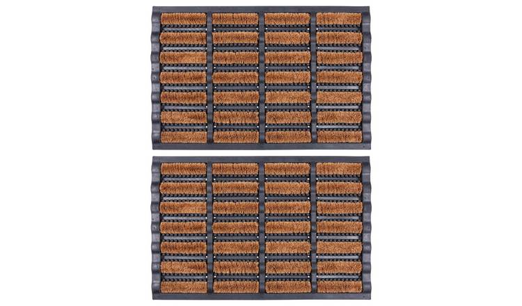 Nicola Spring Heavy Duty Scraper Door Mat - Pack of 2