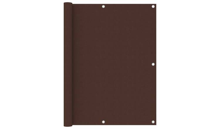 Walplus Polyester Oxford Balcony Screen - Brown - 120 x 500 cm