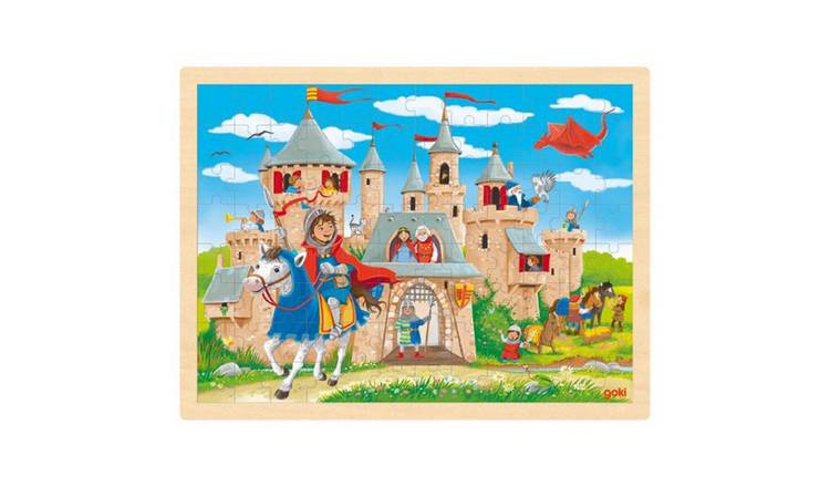 Goki Knights Castle 96 Piece Wooden Jigsaw Puzzle