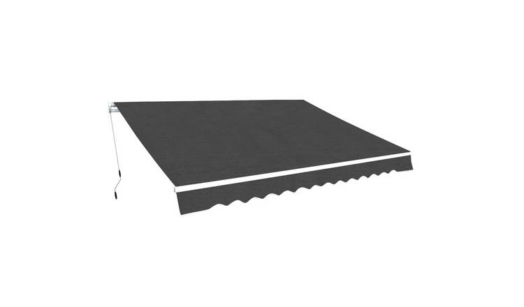 Walplus Polyester Awning - Anthracite - 400 x 300 cm