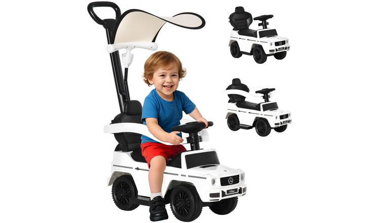 HOMCOM 3 in 1 G350 Licensed Horn Steering Kids Sliding Car - White