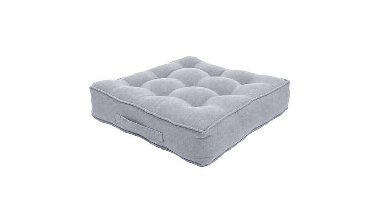 Harbour Housewares Square Armchair Booster Cushion - 50 x 50cm - Grey