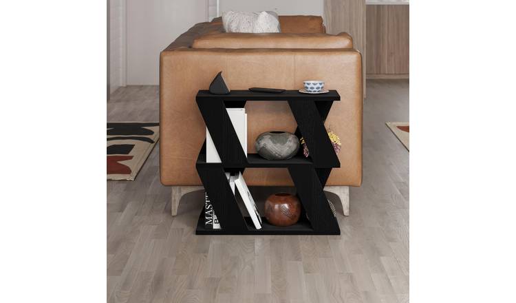 Decortie Lazena Melamine-Coated Particleboard Side Table - Black