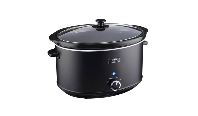 Cooks Professional 8L Slow Cooker with 3 Heat Settings - Black