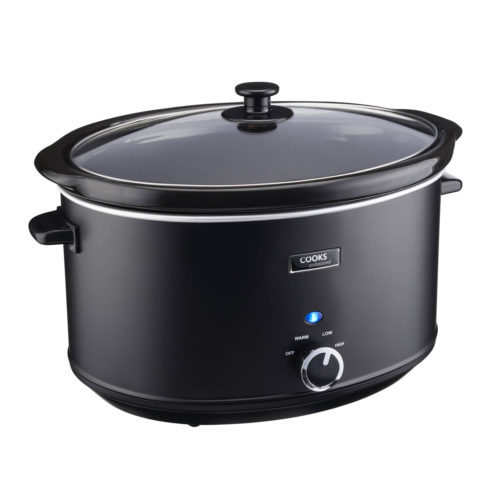 Cooks Professional 8L Slow Cooker with 3 Heat Settings - Black - Image 1