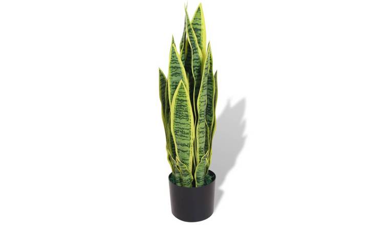Walplus Artificial Sansevieria Plant with Pot - Green - 65 cm