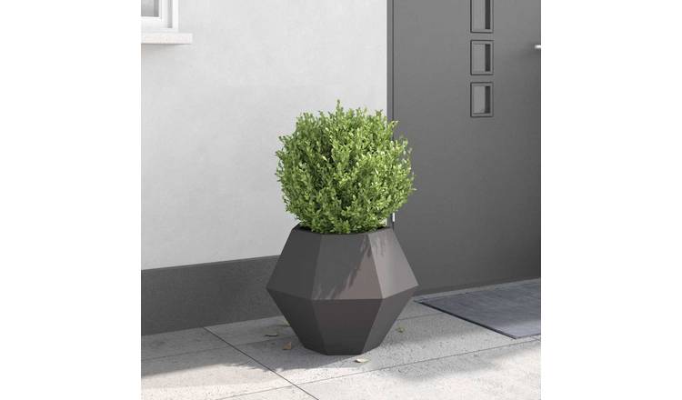 Walplus Steel Garden Planter - Black - 50 x 50 x 40 cm