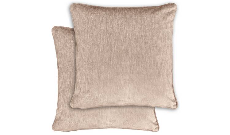 Enhanced Living Knightsbridge Chenille Cushion Covers - 43 x 43cm - Sand