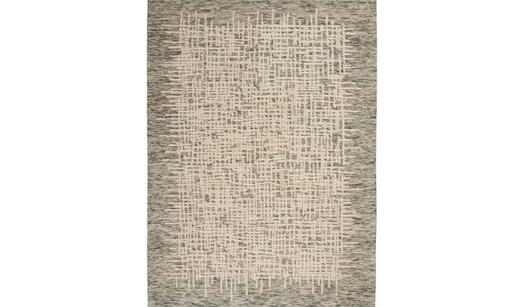 Mega Flooring White Handmade Abstract Rug - 114 x 175cm