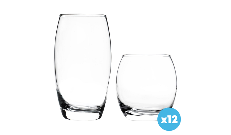 Argon Tableware 24 Piece Tondo Glassware Set