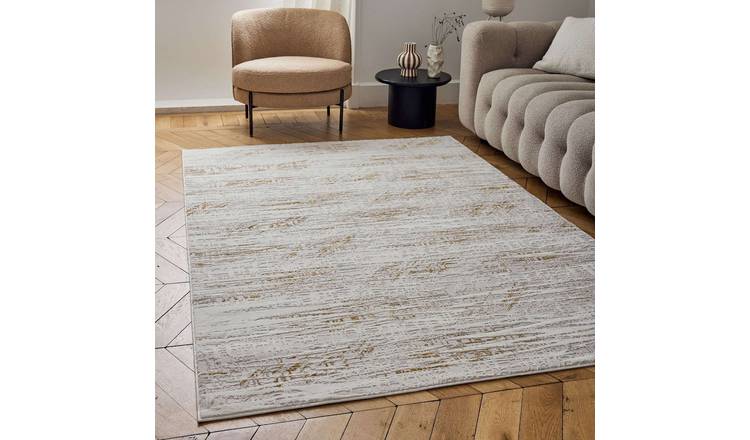 The Rugs Gold Carmel Abstract Rug - 80 x 150cm