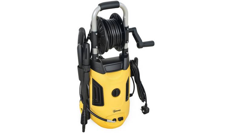 Outsunny 1800W 150 Bar 420 Litre per Hour Hose Reel Pressure Washer – Yellow