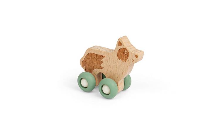 Bigjigs Toys Farm Animal on Wheels Dog - 12 Months +