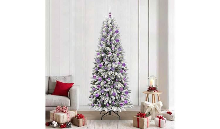 Walplus 300 LED Lights Artificial Christmas Tree 78 cm Wide - White - 210 cm