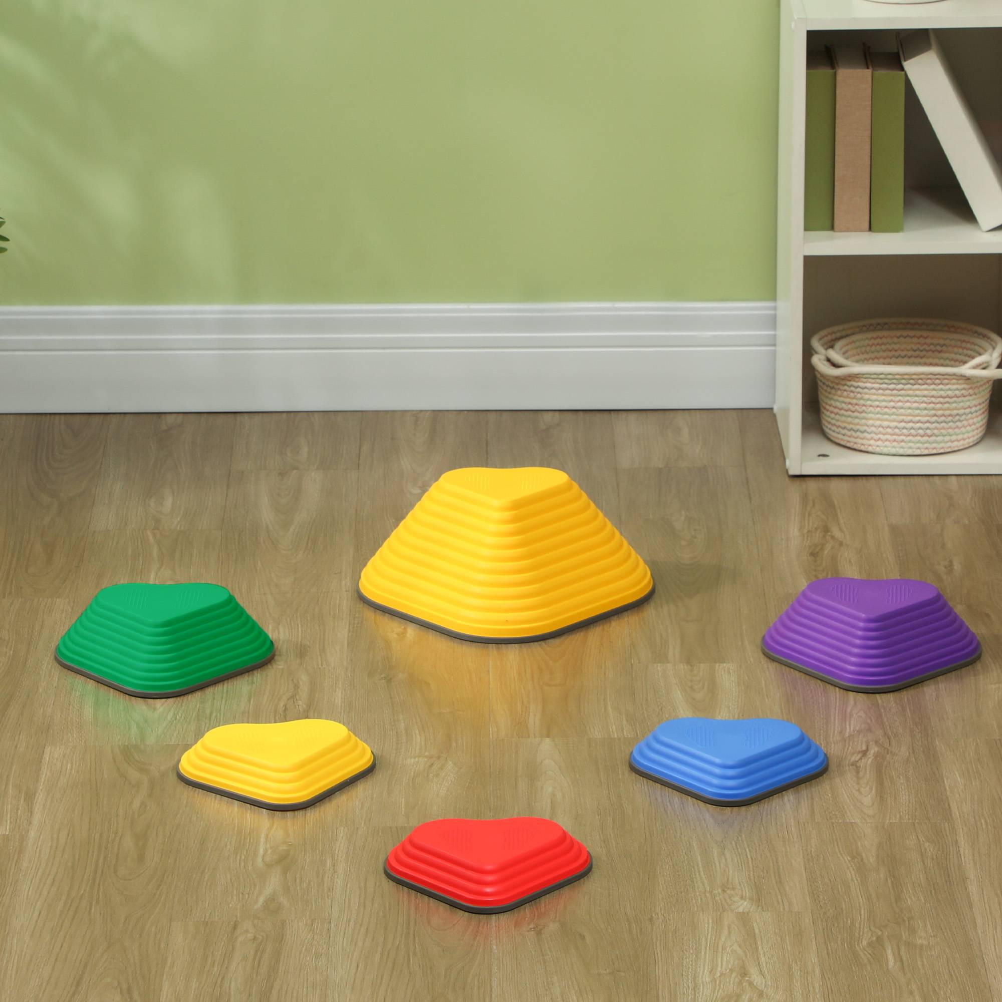 AIYAPLAY 6 Piece Kids Heart NonSlip Stackable Stepping Stones - Image 5