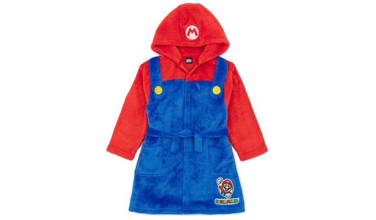 Nintendo Super Mario Dress-Up Kids Boys Hooded Bathrobe 11-12 Years - Blue
