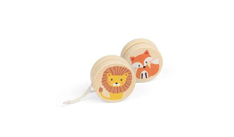 Bigjigs Toys  Wildlife Yo-Yos - Fox and Lion - 3 Years +