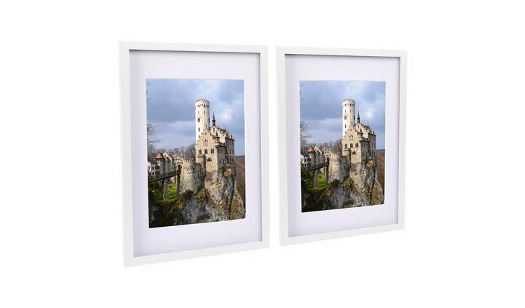 Nicola Spring Photo Frames - A3 with Mount - Set of 2 - White