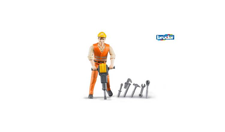 Bruder BWorld 1:16 Construction Worker with Accessories - Age 3+