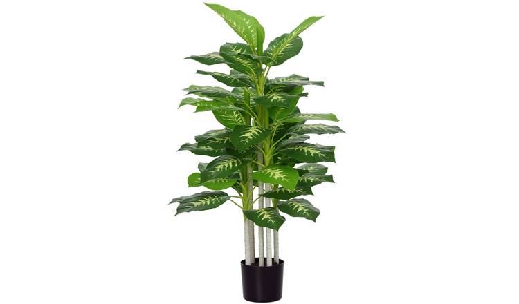HOMCOM 4FT Artificial Evergreen Tree with Nursery Pot - Green