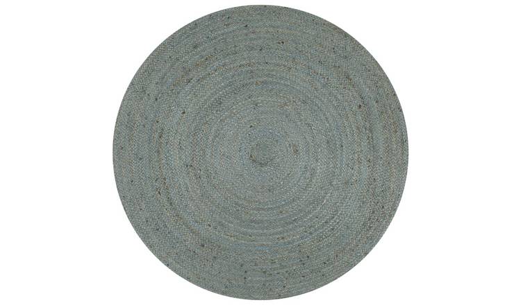 Walplus Jute Round Rug - Olive Green - 90 cm