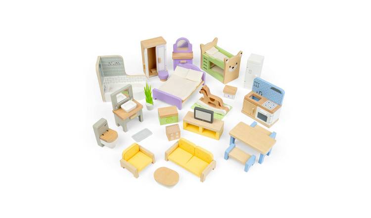 Bigjigs Toys Dolls House Furniture Set - 3 Years +