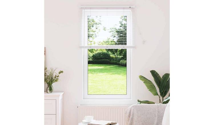 Walplus Polyester Window Blind - White - 130 x 75 cm
