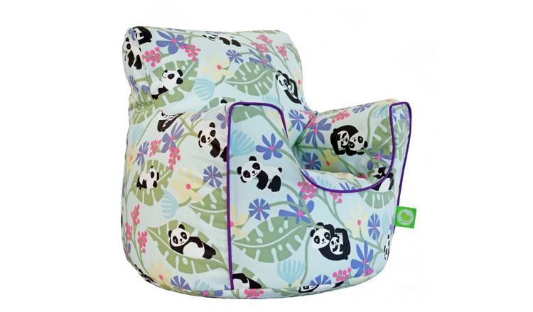 Bean Lazy Panda Cotton Bean Bag Armchair Child Teen Size Light Blue