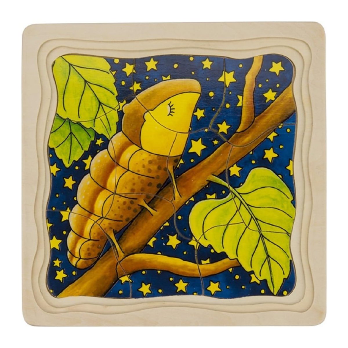 Goki Caterpillar To Butterfly Wooden Layered Jigsaw Puzzle - 44 Piece - Image 4