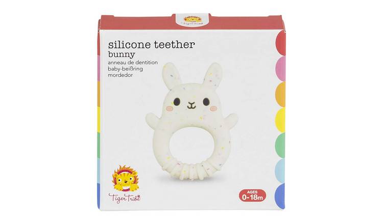 Tiger Tribe Silicone Teether Bunny - Birth +