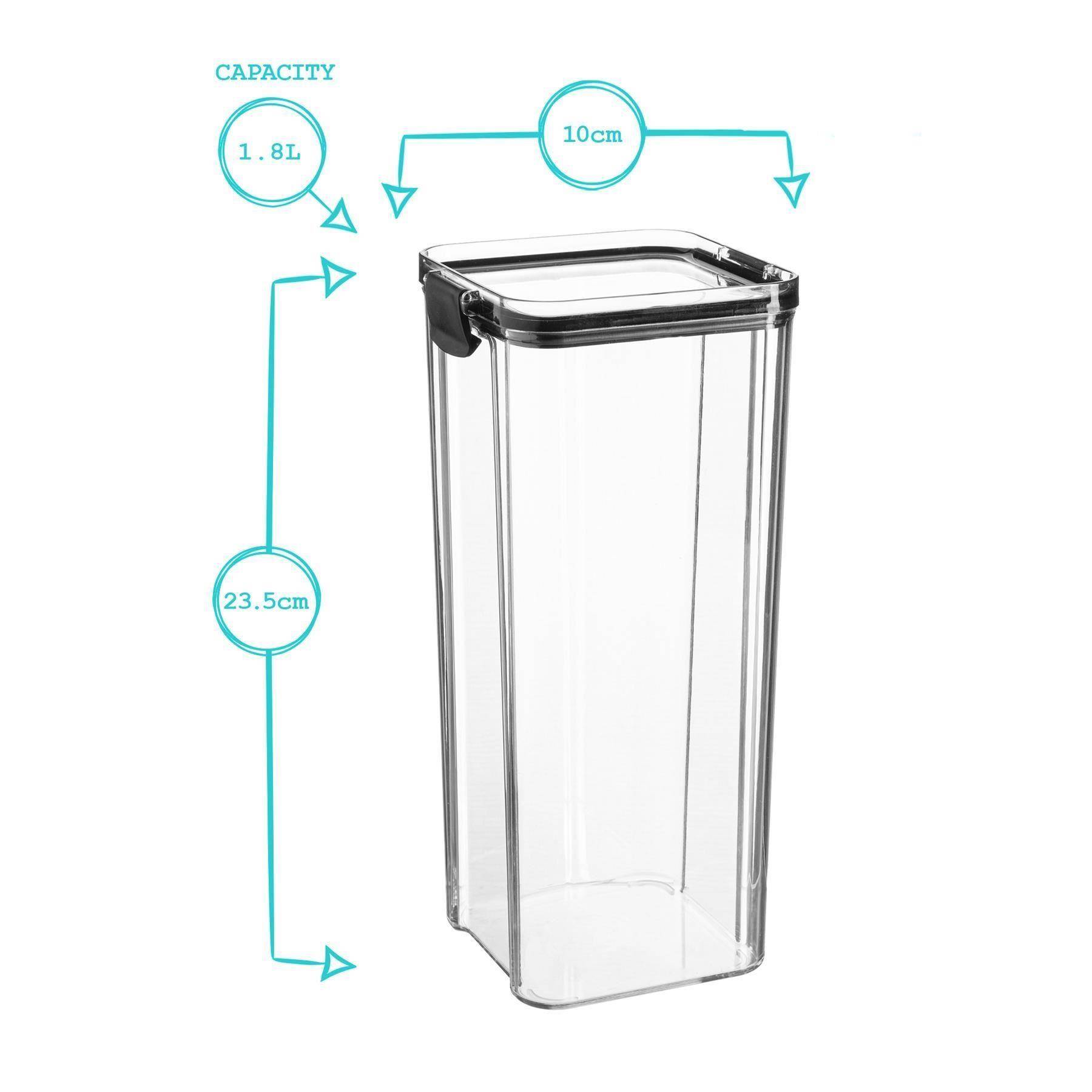 Argon Tableware 3 Piece Food Storage Containers Set - 3 Sizes - Black - Image 4