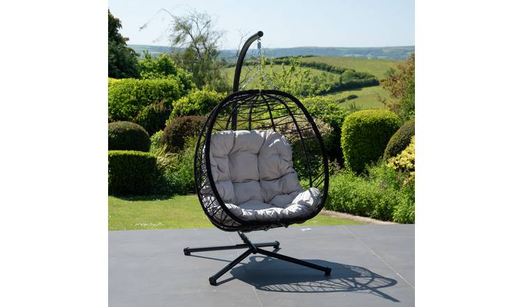 Artemis Home Hebden Garden Hanging Egg Chair - Light Grey